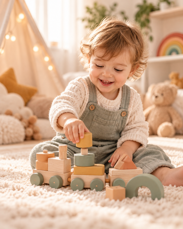 Child playing with mypawvoi toys